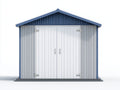 Abri de jardin - Métal - 238 x 182 x 205 cm - Gris clair-Bleu - Style moderne