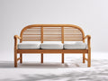 Banc de jardin - Bois - 185 x 63 x 95 cm - Chêne doré-Blanc cassé - Style contemporain