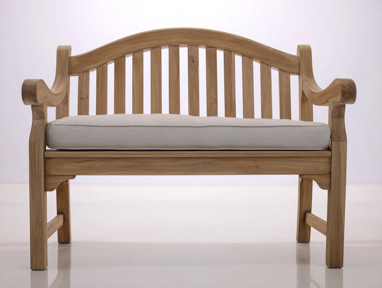 Banc de jardin - Bois - 143 x 60 x 95 cm - Bois naturel-Beige - Style intemporel