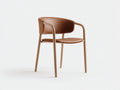Chaise de salle à manger - Similicuir-Bois - 59 x 56 x 80 cm - Caramel-Bois clair - Style minimaliste