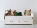 Canapé lit - Bois - 198 x 95 x 82 cm - Blanc - Style moderne avec rangement