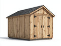 Abri de jardin - Bois - 246 x 198 x 232 cm - Bois naturel-Noir - Style rustique