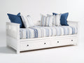 Canapé lit - Bois - 205 x 99 x 90 cm - Blanc - Style classique avec rangement