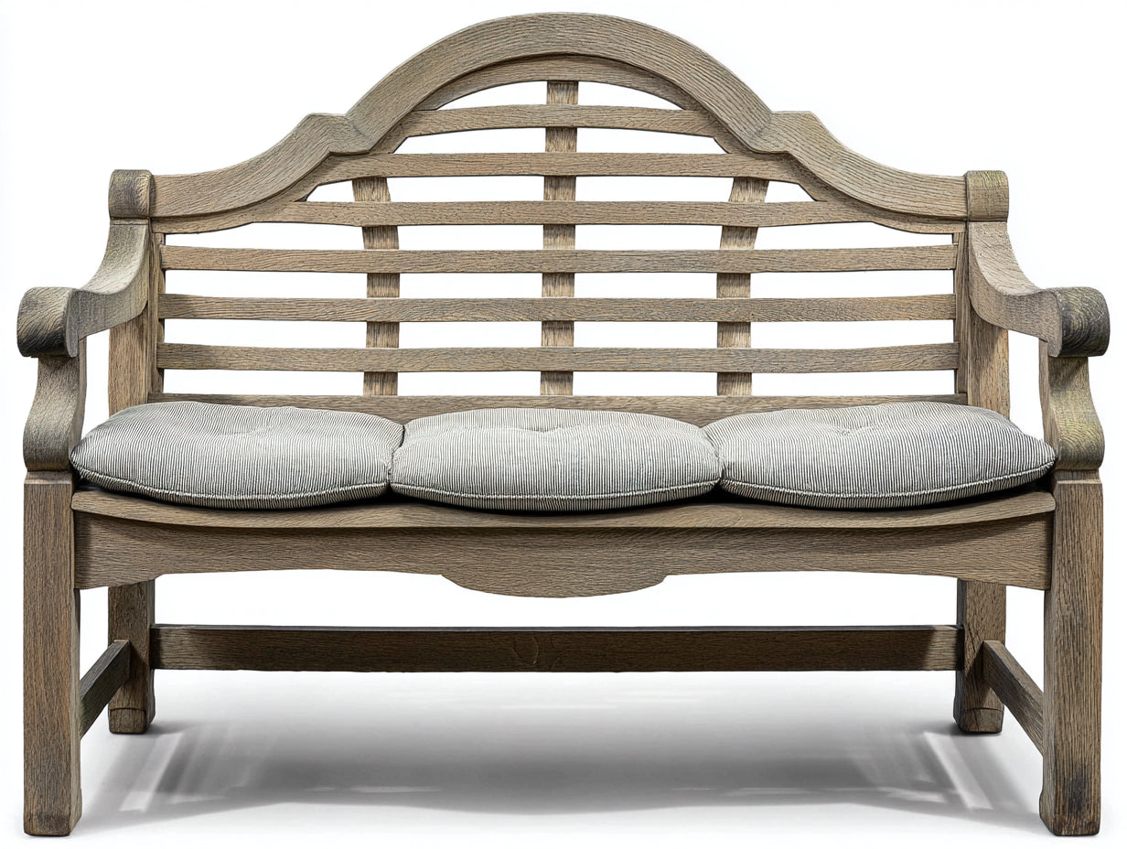 Banc de jardin - Bois - 166 x 65 x 101 cm - Grège-Gris clair - Style rustique